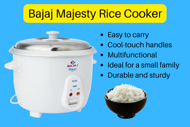 Bajaj Majesty Rice Cooker: Best Multifunctional 1.8L Rice Cooker